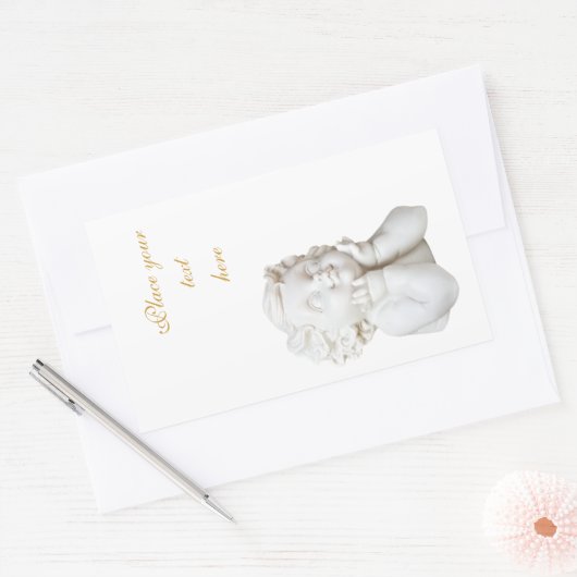 Weißer Engel Rechteckiger Aufkleber (Umschlag)