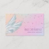 *~* Weißer Engel Wing Starry Pastel Rainbow Visitenkarte (Vorderseite)