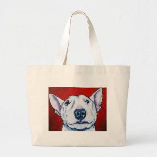 Weißer englischer Bullterrier Jumbo Stoffbeutel