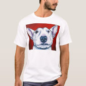 Weißer englischer Bullterrier T-Shirt (Vorderseite)