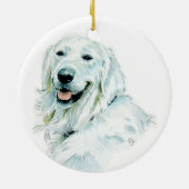 Weißer englischer Retriever Keramikornament (Hinten)
