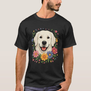 Weißer English Cream Golden Retriever Farbige Früh T-Shirt