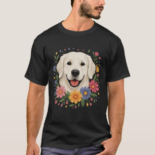 Weißer English Cream Golden Retriever Farbige Früh T-Shirt
