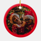 Weißer Entenfrost für den Urlaub Keramik Ornament (Hinten)