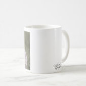 Weißer Esel im Gras Kaffeetasse (VorderseiteRechts)