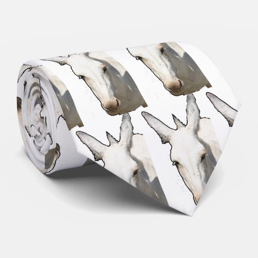 weißer Esel, weißer Esel, weißer Esel, Weiß… Krawatte (Gerollt)