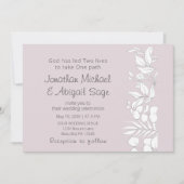 Weißer Eukalyptus auf der Christlichen Hochzeit vo Einladung (Vorderseite)