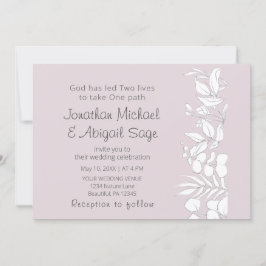 Weißer Eukalyptus auf der Christlichen Hochzeit vo Einladung