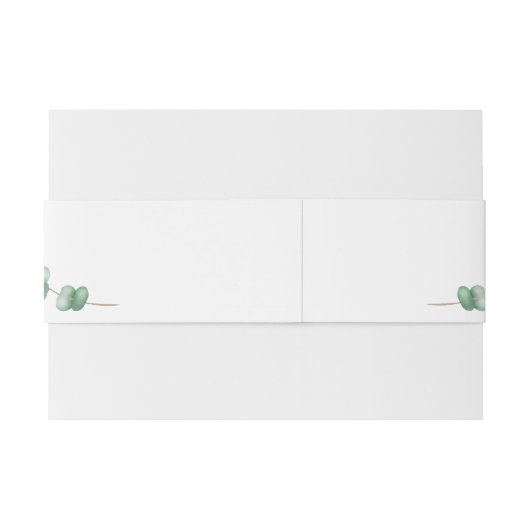 Weißer Eukalyptus-Envy Einladungsbanderole (Rückseitenbeispiel)