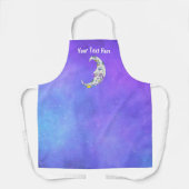 Weißer Extravaganter Mond mit Lila Himmel Schürze (Vorderseite)