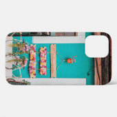 WEISSER FAHRRAD PARKIERT NEBEN AQUAMARIN GEMALTEM  Case-Mate iPhone HÜLLE (Rückseite (Horizontal))