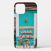 WEISSER FAHRRAD PARKIERT NEBEN AQUAMARIN GEMALTEM  Case-Mate iPhone HÜLLE (Rückseite)