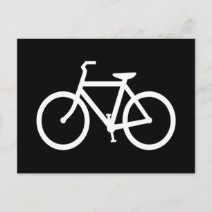 Weißer Fahrradweg Postkarte