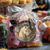 Weißer Fairy Pink Schmetterling Flügel Forest Unic Runder Aufkleber