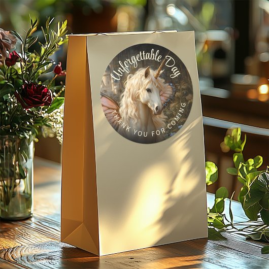 Weißer Fairy Pink Schmetterling Flügel Forest Unic Runder Aufkleber