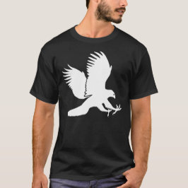 Weißer Falke, der unten für eine Tötung Swooping T-Shirt