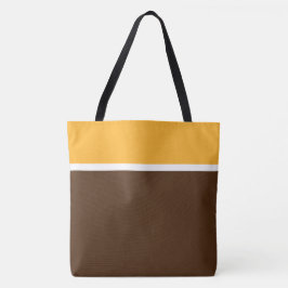Weißer Farbblock aus braunem Gelborn Tasche