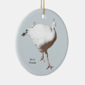 Weißer Fasan-Schmuck Keramik Ornament (Rechts)