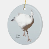 Weißer Fasan-Schmuck Keramik Ornament (Links)