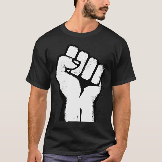 Weißer Faustwiderstand T-Shirt (Vorderseite)
