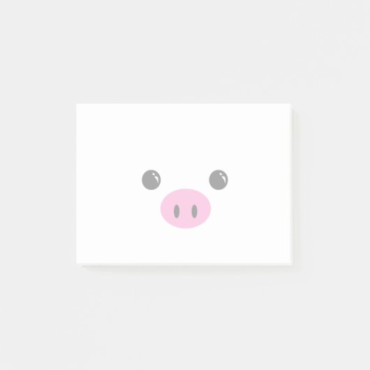 Weißer Ferkel-Tier-Gesichts-Entwurf Post-it Klebezettel (Vorderseite)