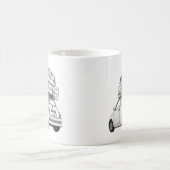 Weißer Fiat Car Kaffeetasse (Mittel)