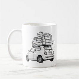 Weißer Fiat Car Kaffeetasse