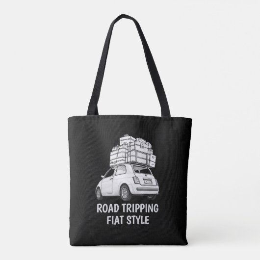 Weißer Fiat Car Tasche (Rückseite)