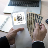 Weißer Firmenname qr Logo Quadratischer Aufkleber