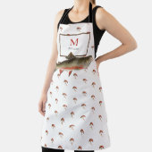 Weißer Fisch Forelle Fisherman Flies Aquarell Schürze (InSitu)