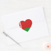 Weißer Flag-Heftsticker Herz-Aufkleber (Umschlag)