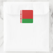 Weißer Flaggensticker Quadratischer Aufkleber (Tasche)