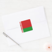 Weißer Flaggensticker Quadratischer Aufkleber (Umschlag)