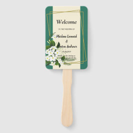 weißer, floraler und eleganter geometrischer Rahme Fächer