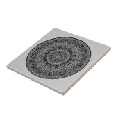 Weißer Fluss Mandala Fliese (Seite)