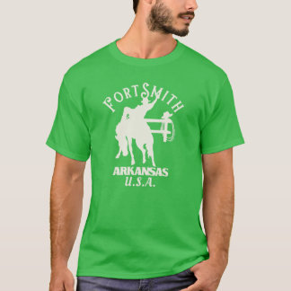 Weißer Fort Smith Arkansas Rodeo Reiter T-Shirt