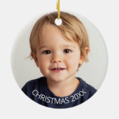 Weißer Foto Keramik Ornament (Hinten)