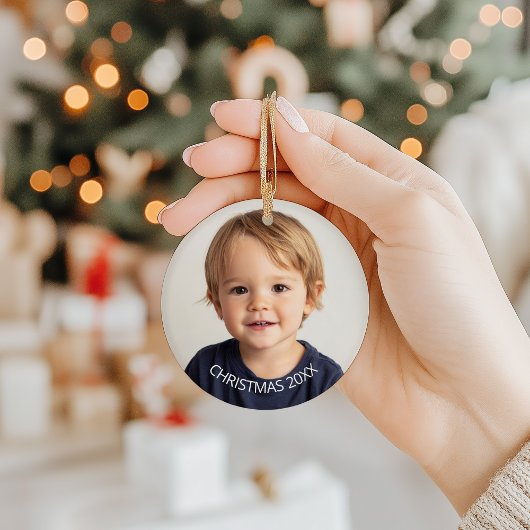 Weißer Foto Keramik Ornament