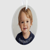 Weißer Foto Ornament (Vorderseite)