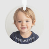 Weißer Foto Ornament (Rückseite)