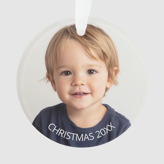 Weißer Foto Ornament (Vorderseite)