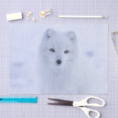 Weißer Fox aus Gewebepapier Seidenpapier (Handwerk)