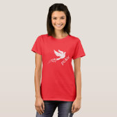 Weißer Friedenstauben-Schneeflocke-T - Shirt (Vorne ganz)