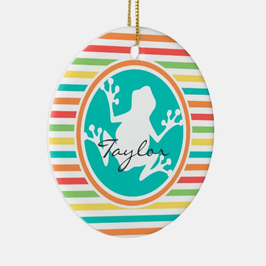 Weißer Frosch, Hellknollen Keramikornament (Rechts)