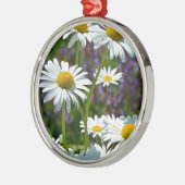 Weißer Frühling in Blüte Silbernes Ornament (Links)