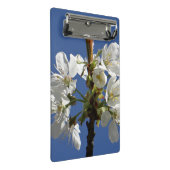 Weißer Frühling Mini Klemmbrett (Schrägansicht)