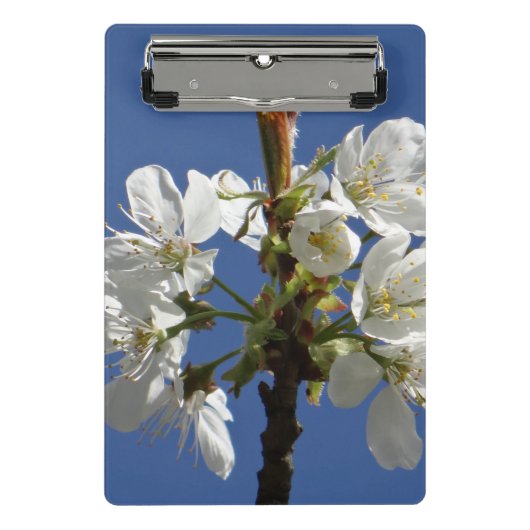 Weißer Frühling Mini Klemmbrett (Vorderseite)