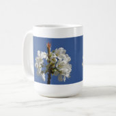 Weißer Frühlingsblut Kaffeetasse (Vorderseite Links)