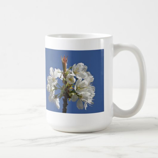 Weißer Frühlingsblut Kaffeetasse (Rechts)