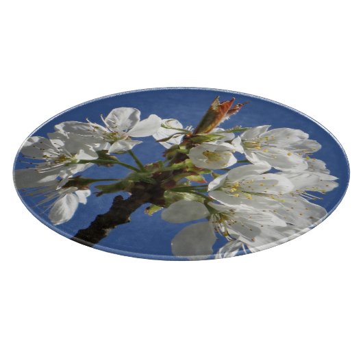 Weißer Frühlingsblut Schneidebrett (Ecke)